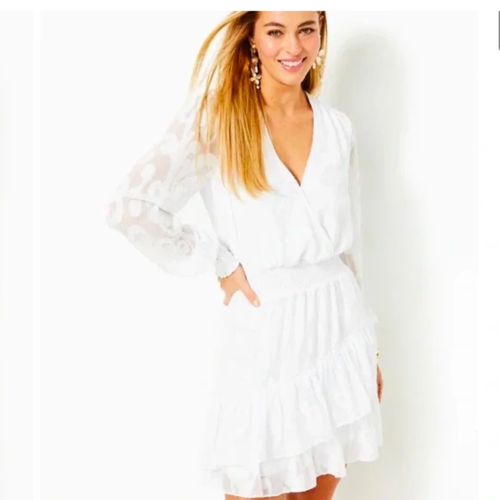 SOLD Cristiana long sleeve NWT! Resort white size 0.